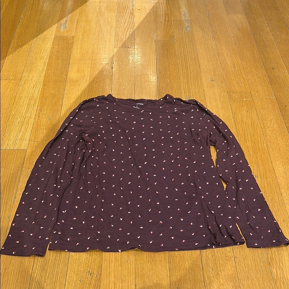 Banana Republic Red Long Sleeve Blouse